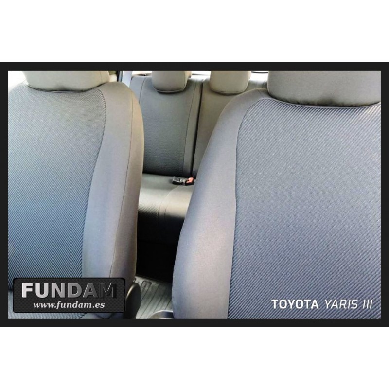 Toyota Yaris i 1998-2005 maßgefertigt medida fundas para asientos funda del asiento gamuza gris 