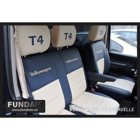 individuales imitación cuero/qualquier/s VW t4 Transporter/carav./doka medida fundas para asientos delantero 