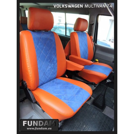 serie medida fundas para asientos asiento individual 2 barcelona/bl/schw VW t4 Transporter/carav 