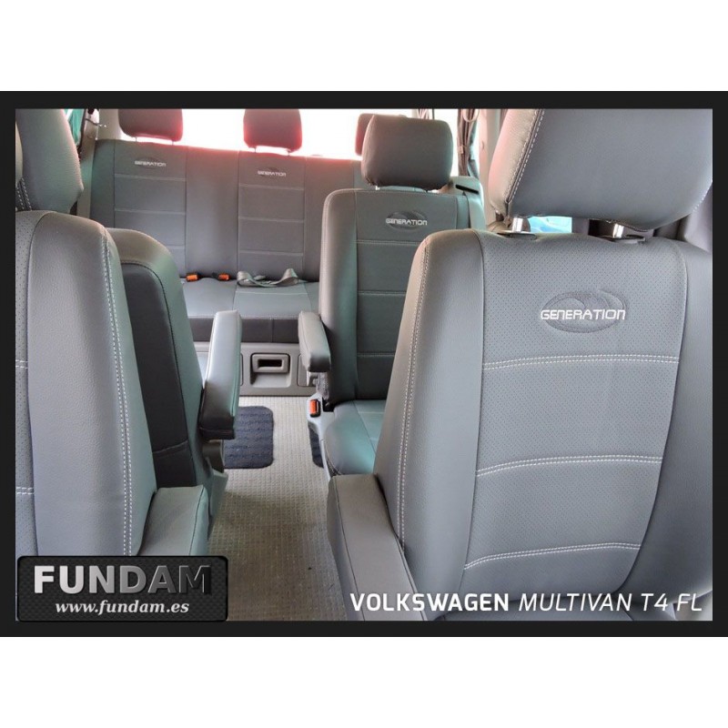VW t4 Transporter/carav alcantra/antracita serie medida fundas para asientos 2er banco 2 