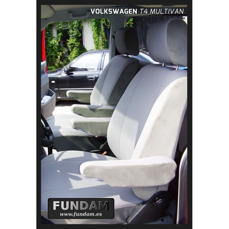 VW t4 Transporter/carav atlantis/gris medida fundas para asientos 3er banco 3 serie 