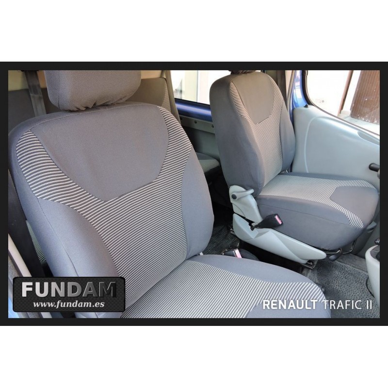 Fundas de asientos hechas a medida para Renault Trafic II Furgoneta  (2001-2014) solo asientos delanteros - E4 tipo 4