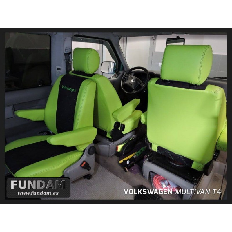 medida fundas para asientos juego completo 7-asientos VW t4 Transporter/carav barcelona/bl/schw 