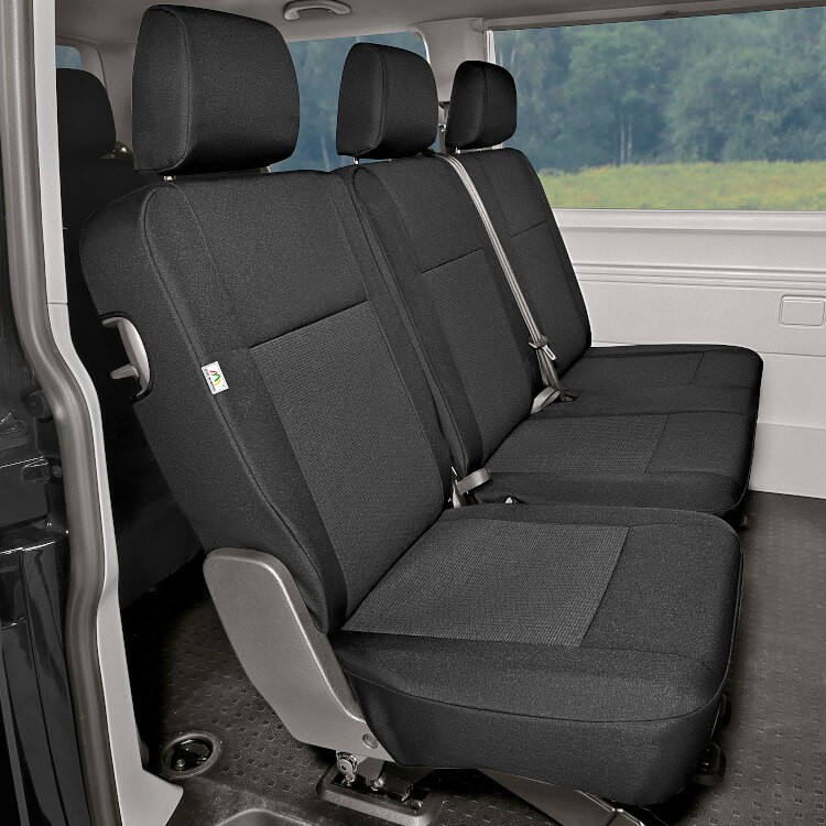 medida fundas para asientos delantero asientos individuales VW t6 Transporter/carav GTI/rojo/negro 