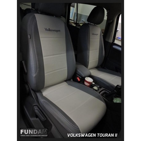 VW Touran Facelift medida fundas para asientos rücksitzbezug 2 hawai/gris/Allover serie 
